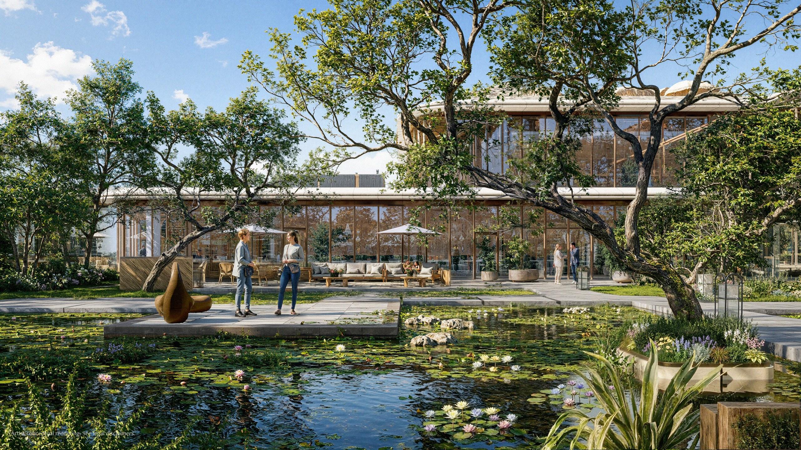 The two-acre Thai-inspired gardens at Anantara Residences Miami, Edgewater